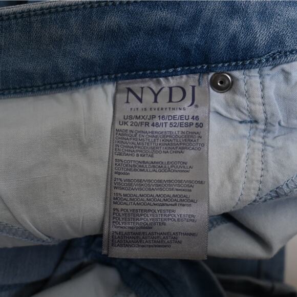 NYDJ Womens 16 Crop High Waist Slim Bootcut Jeans in Lustre NEW - Picture 14 of 15